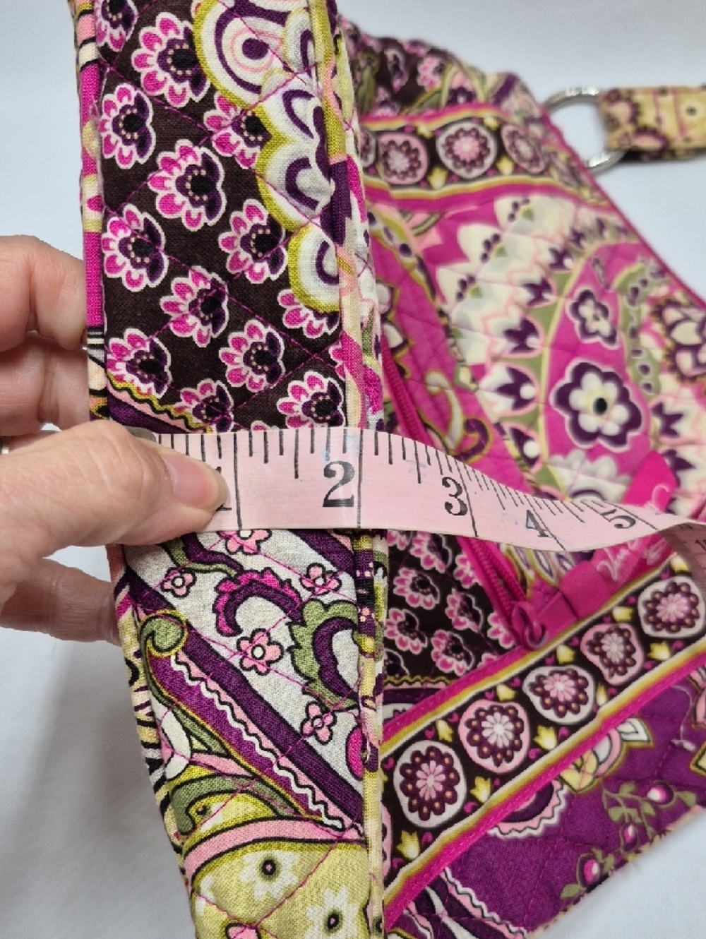 Vera Bradley Very Berry Paisley Pink Quilted Crossbody Bag Pink Purple - Picture 12 of 12